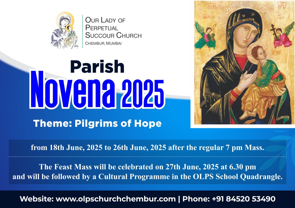 OLPS CHURCH CHEMBUR NOVENA 2025 SCHEDULE